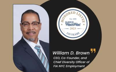 Celebrating William Brown of FIA NYC Employment: A WHO’s Who by Marquis for 2023